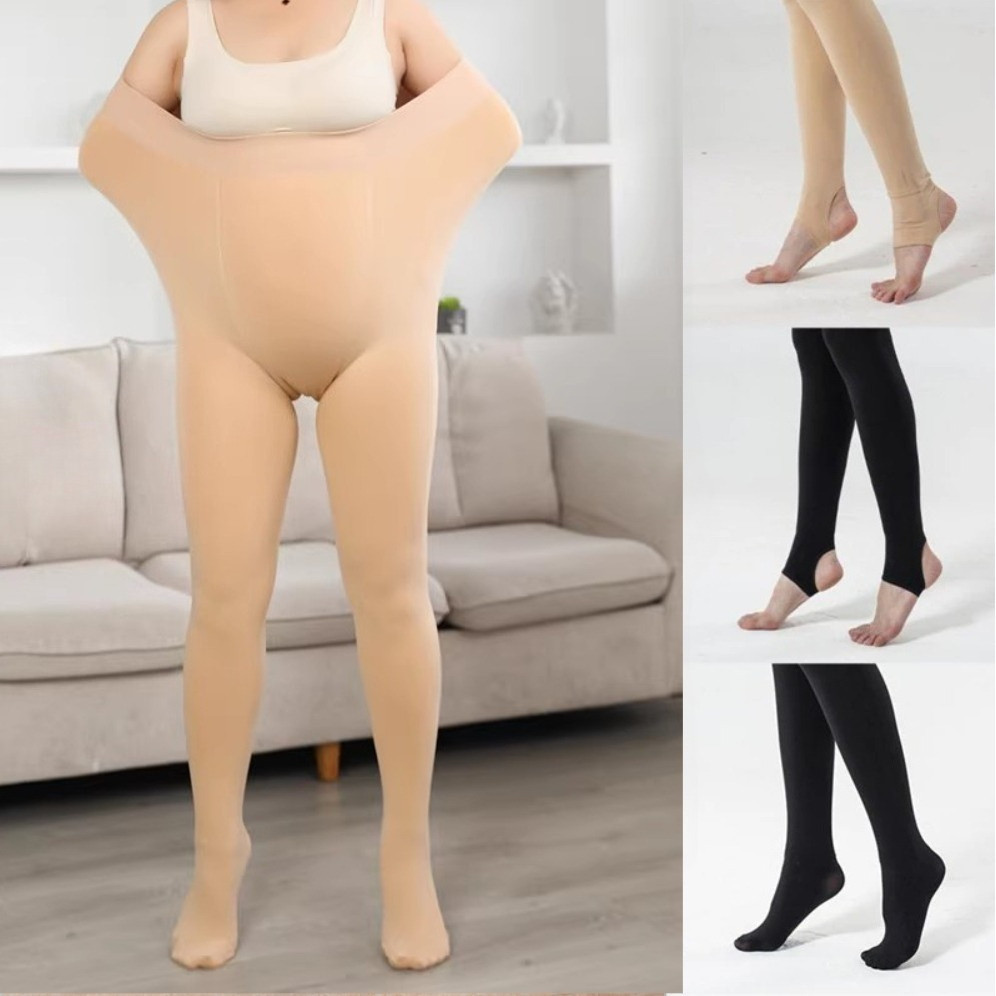 ผู้หญิง Plus ขนาดความร้อน Pantyhose ถุงน่องกางเกงขายาว Anti-snatch กํามะหยี่เอวสูงหญิงยืดแน่น Crotchless