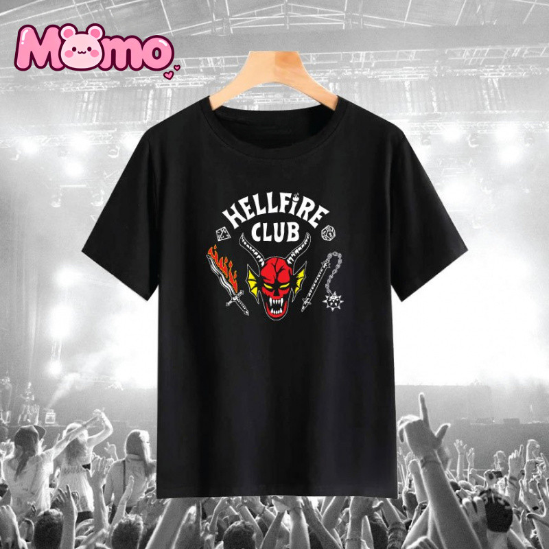เสื้อยืดลาย Stranger Things Hellfire Club สำหรับเด็กและเยาวชน แขนสั้น ใส่ง่าย อเนกประสงค์ - รูปที่ 6