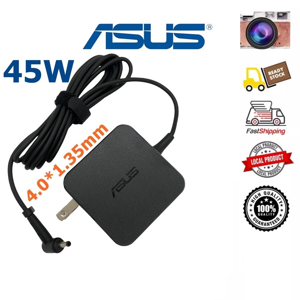 Asus Adapter ของแท้ 19V/2.37A 45W หัวขนาด 4.0*1.35mm สายชาร์จ เอซุส อะแดปเตอร์, สายชาร์จ Asus