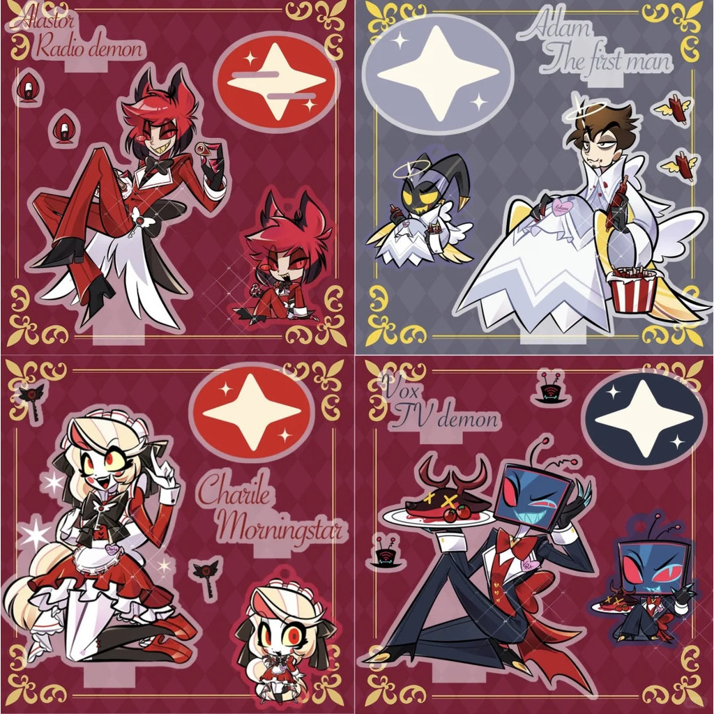 Lucifer Morningstar อะคริลิค Alastor รูปจอแสดงผลอะนิเมะ diyukezhan คอลเลกชันตกแต่งโต๊ะเครื่องประดับ accesorios