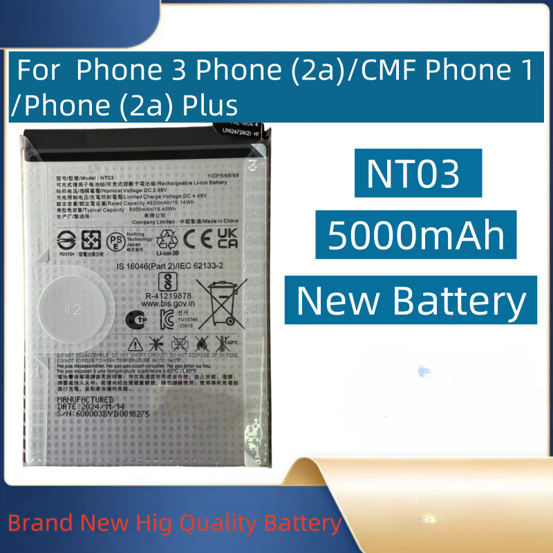 NT03 5000mAh Battery For  Phone 3 Phone (2a)/CMF Phone 1/Phone (2a) Plus mobile phone battery