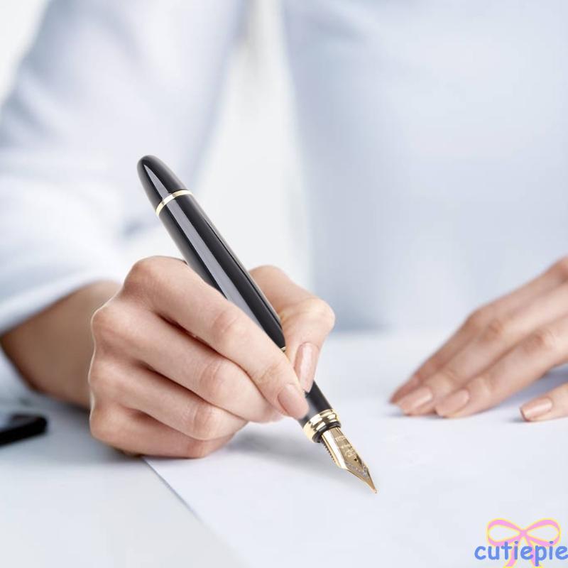 ปากกาหมึกซึม Cutie Jinhao X450 Black Medium Nib Gold Trim