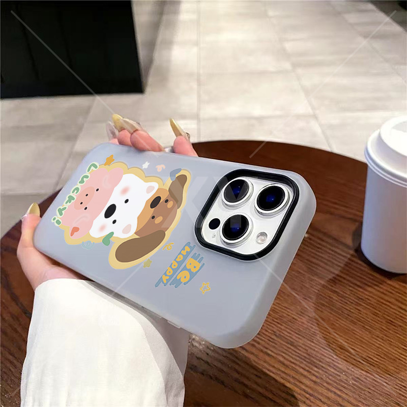 2 ใน 1 เคส VIVO Y17 Y15 Y12 Y11 Y12i Y17S Y16 4G Y04 Y19E Y02 Y02T Y02A S1 การ์ตูนสุนัขหมีน้อยหมูน้อยเคสโทรศัพท์ - รูปที่ 3