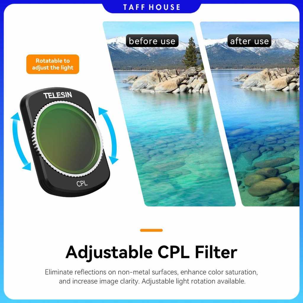TELESIN Filter CPL Magnetic Camera Lens Multi Dimming DJI Pocket 3 - S5-FLT-31-DJ
