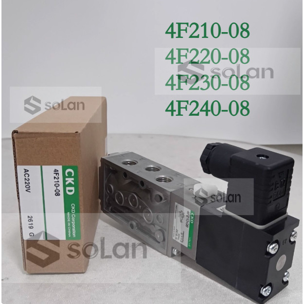 CKD โซลินอยด์วาล์ว 4F210-08-L-M2 4F220-08-L 4F230-08-L 4F240-08