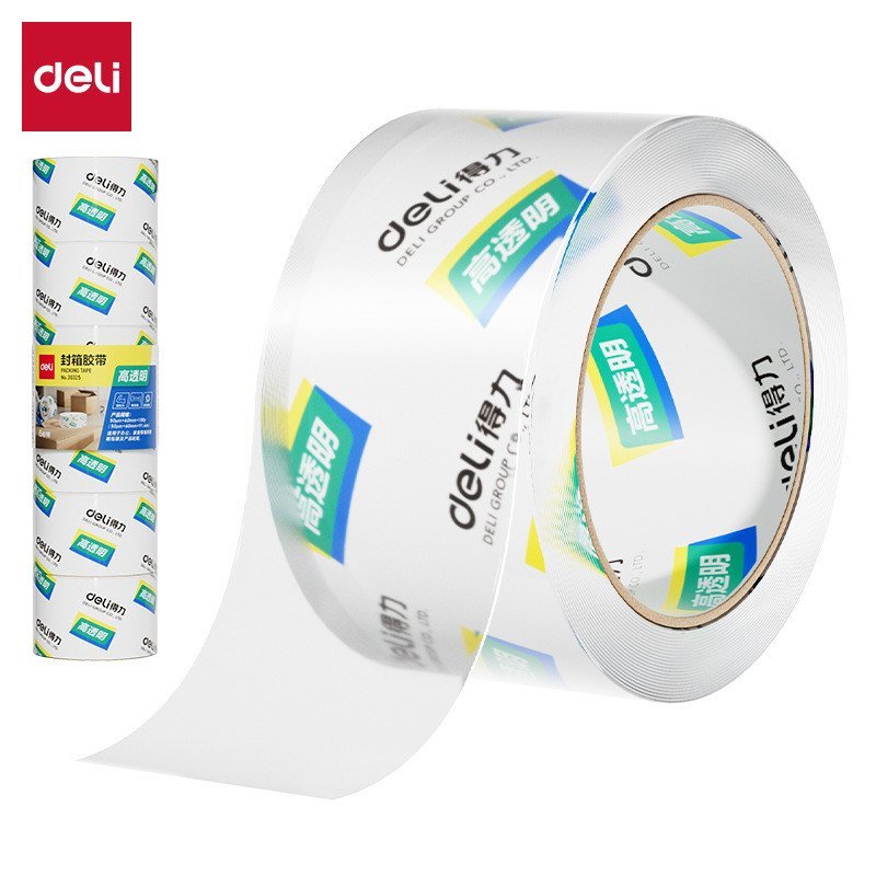 60/กาวบรอดแบนด์ * 6 ซม.โปร่งใส 30325 Deli Tube 6 ม้วนเทปปิดผนึก 100Y50um GTS4