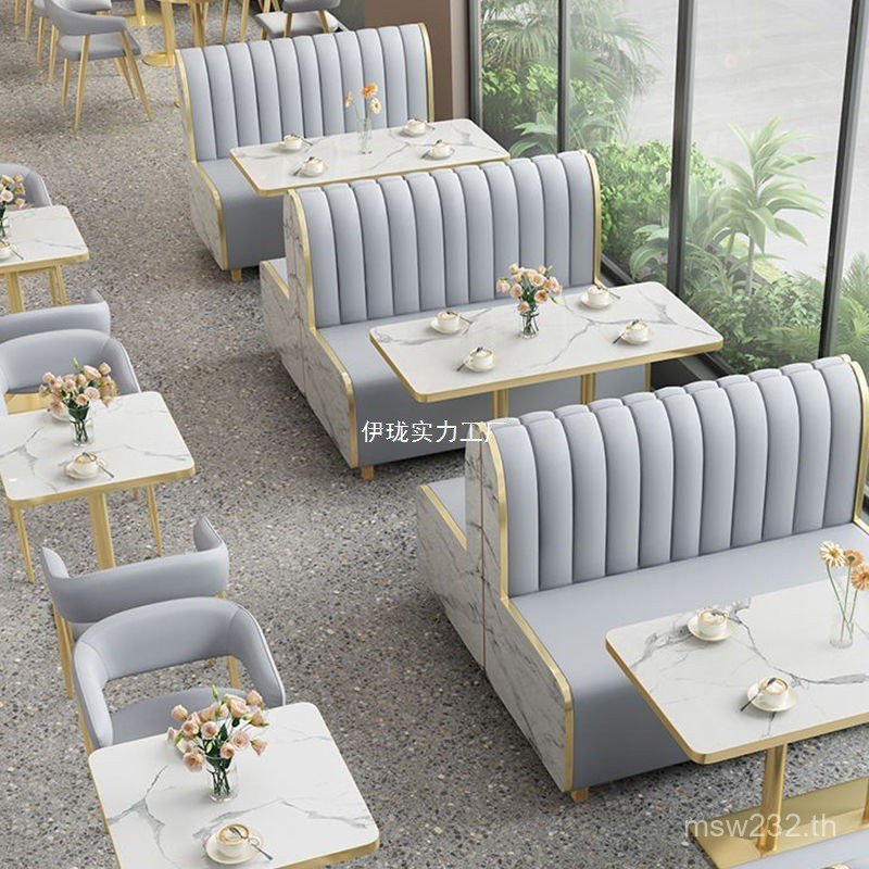 Influencer ของหวาน Wall Burger Deck เฟอร์นิเจอร์นมชา Shop โซฟาโต๊ะรับประทานอาหารเก้าอี้ผสม Cafe ผสมข