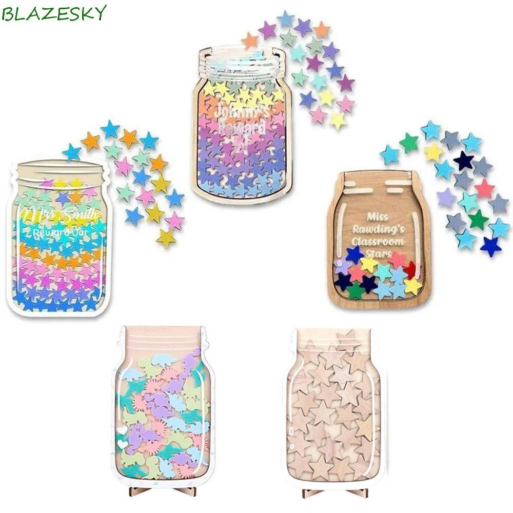 BLAZESKY Kids Star Reward Jars, ไม้ระบุรางวัล Beahavior Positive, Chore Chart Classroom Management T
