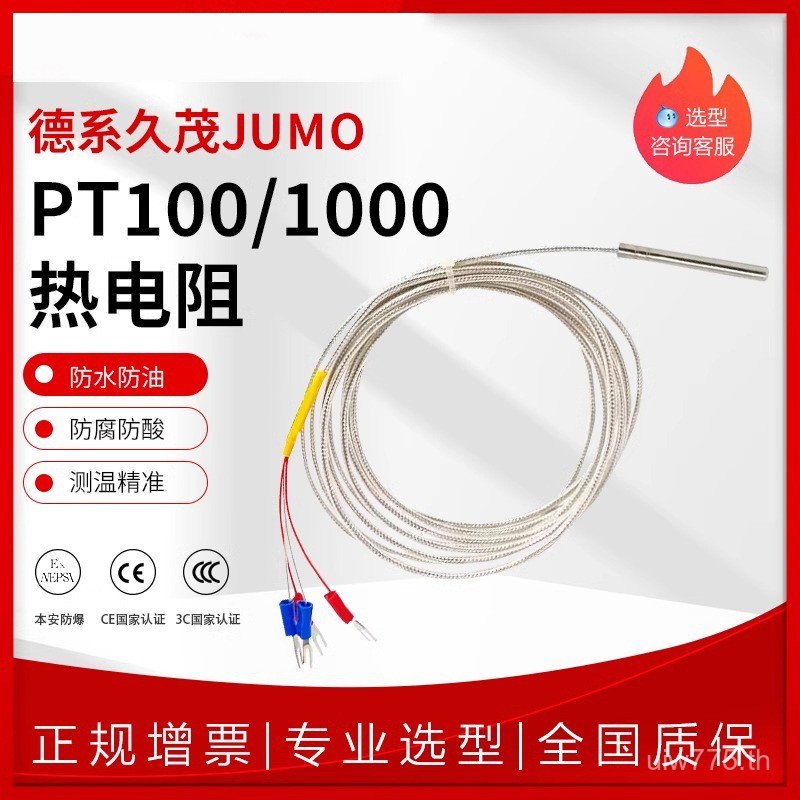 Core PT1000 Probe Platinum กันน้ําประเภท Jiumao JUMO อุณหภูมิ Platinum Resistance Sensor เยอรมันความ