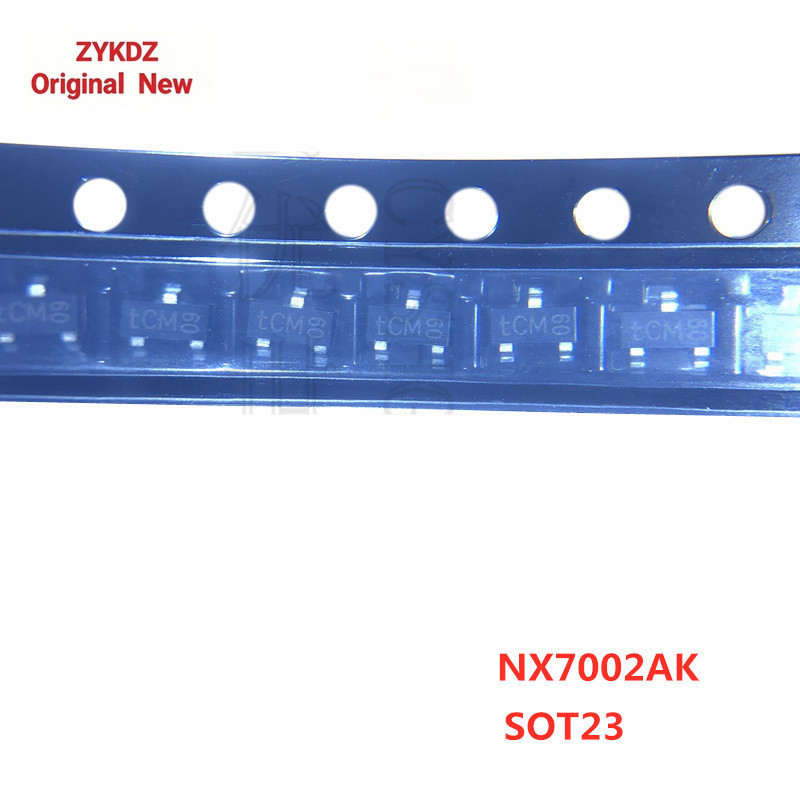 20-50PCS NX7002 NX7002AK,215 NX7002AK เครื่องหมาย * ซม.WCM tCM N-channel Trench MOSFET 60V/190mA SOT23