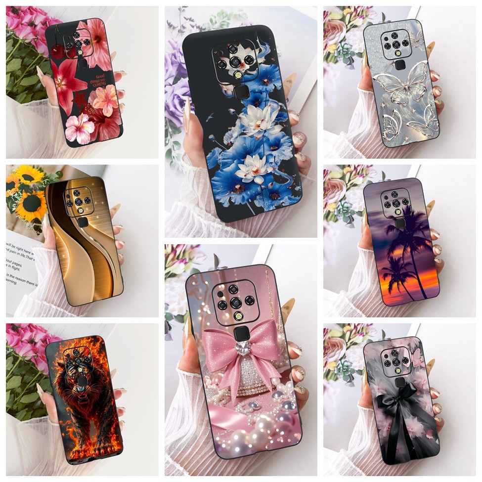 Tecno Camon 16 กรณี Tecno Camon 16 Pro ฝาครอบแมวน่ารักแฟชั่นผีเสื้อทาสีปลอก CE7 CE7j CE9h