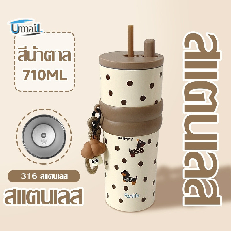 แก้วเก็บความเย็น แก้วเยติ 316 710มล แก้วกาแฟสแตนเลสทนความร้อนพร้อมฝาปิดกระติกน้ําเก็บความร้อน ราคา ถูกที่สุด ดีลบีเคเค แกลเลอรีภาพที่ 9