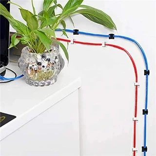 10/30/50 ชิ้น Self กาวคลิปสาย-ที่ถอดออกได้ไฟฟ้าลวด Fixed Clamps Home Office Organizer