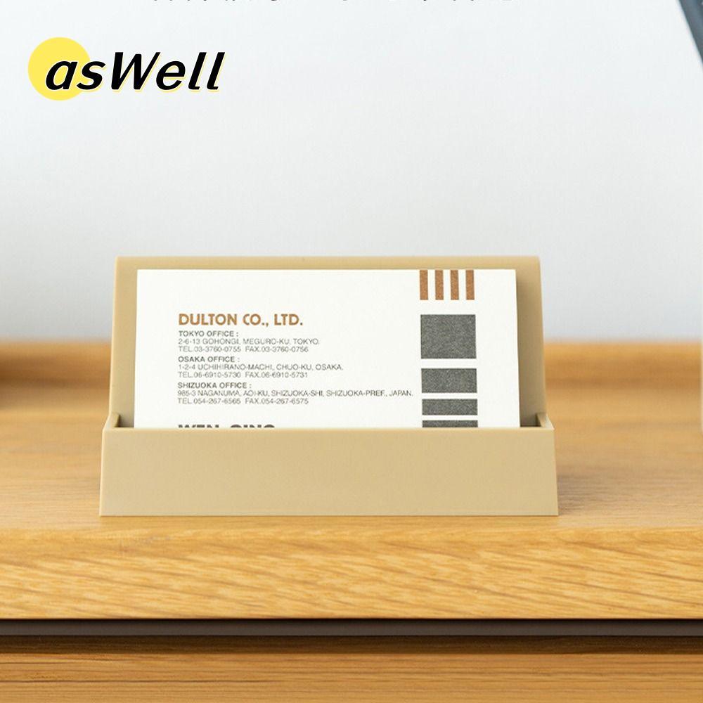 ASWELL Business Card , Simple Location Card Organizer Desktop Shelf Box, Durable Creative Display St