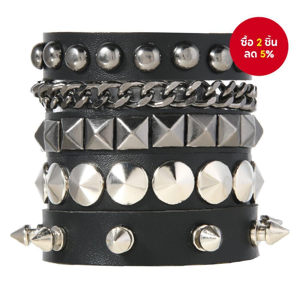 แฟชั่นสไตล์พังก์โกธิคร็อคสร้อยข้อมือหนัง ปู่ พรรคที่ไม่ซ้ํากันฮาโลวีนของขวัญคริสต์มาส