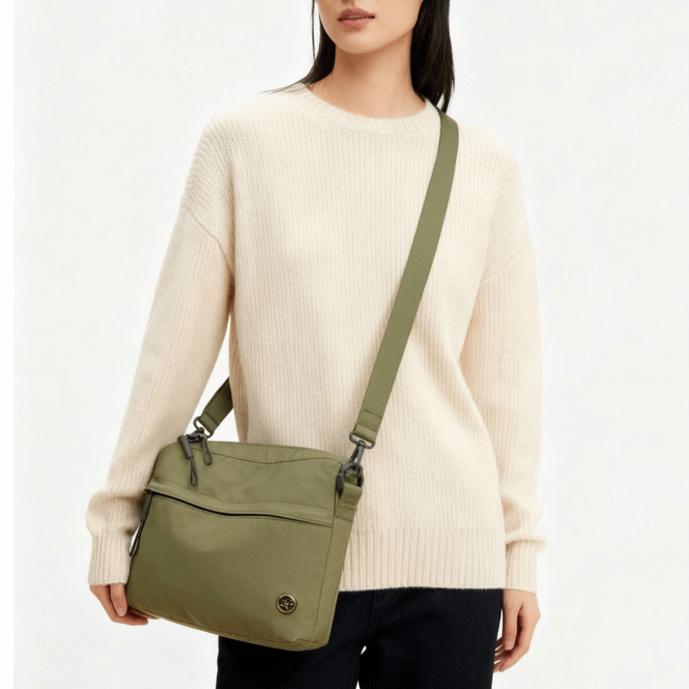 เอลดีน กระเป๋าสะพายข้างแบบมีซิปปิด ทำจากไนลอน มีสายสะพายที่สามารถปรับได้ เหมาะสำหรับใช้ในชีวิตประจำวันของคุณ - รูปที่ 7