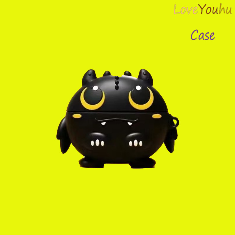 Loveyouhu สําหรับ GOOJODOQ J201 J206 J228 J229 เคสหูฟัง ลายมังกรสีดําน่ารัก