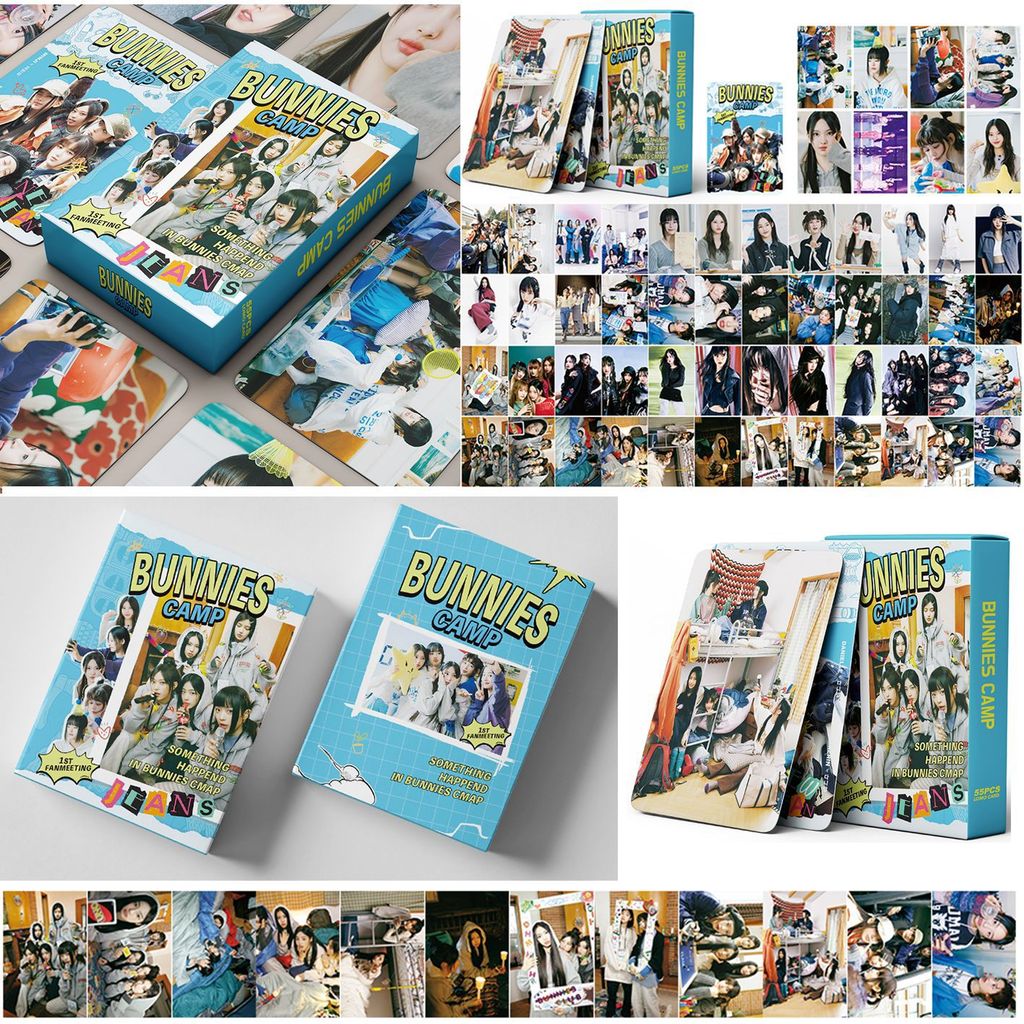 [5.6 * 8.6 ซม.] Ready Stock New JEANS JEANS JEANS JEANS JEANS Hallyu Meitu Photocard 55 ชิ้น DIY Dec