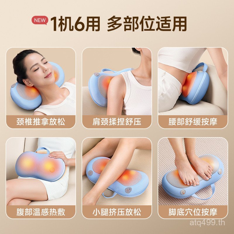 VTT ครัวเรือนนวดหมอนนวด คู่-ใช้กระดูกสันหลังส่วนคอรถมัลติฟังก์ชั่สํานักงานเอวนวดทั้งร่างกายประคบร้อน