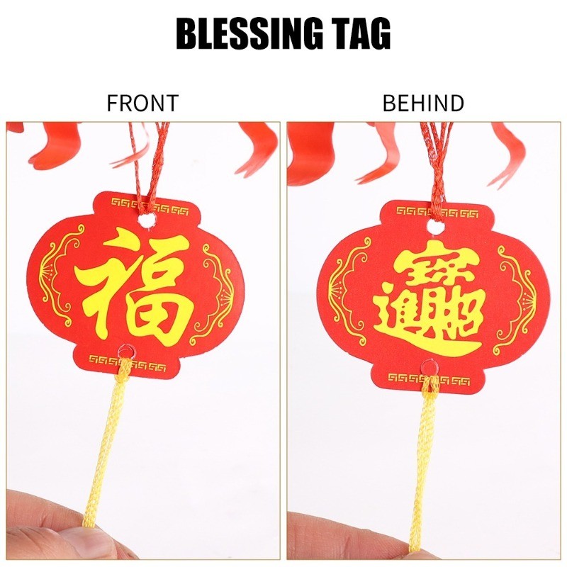 ปีใหม่บ้านแขวนผนังตกแต่งโคมไฟรังผึ้งจีน-เทศกาลฤดูใบไม้ผลิโชคดีจี้-โคมไฟกระดาษสีแดงแบบดั้งเดิม  ﻿ - รูปที่ 6
