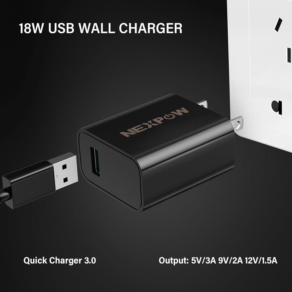 NEXPOW USB C Wall Charger Fast Charging, 3A/5V 18W USB-C Power Adapter Charger, Charger Block fit fo