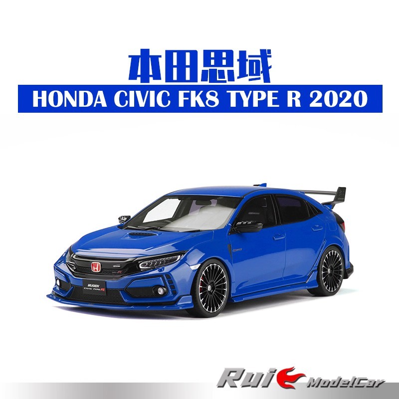 1: 18 OTTO Honda CIVIC CIVIC FK8 TYPE R MUGEN 2020 โมเดลรถจําลอง