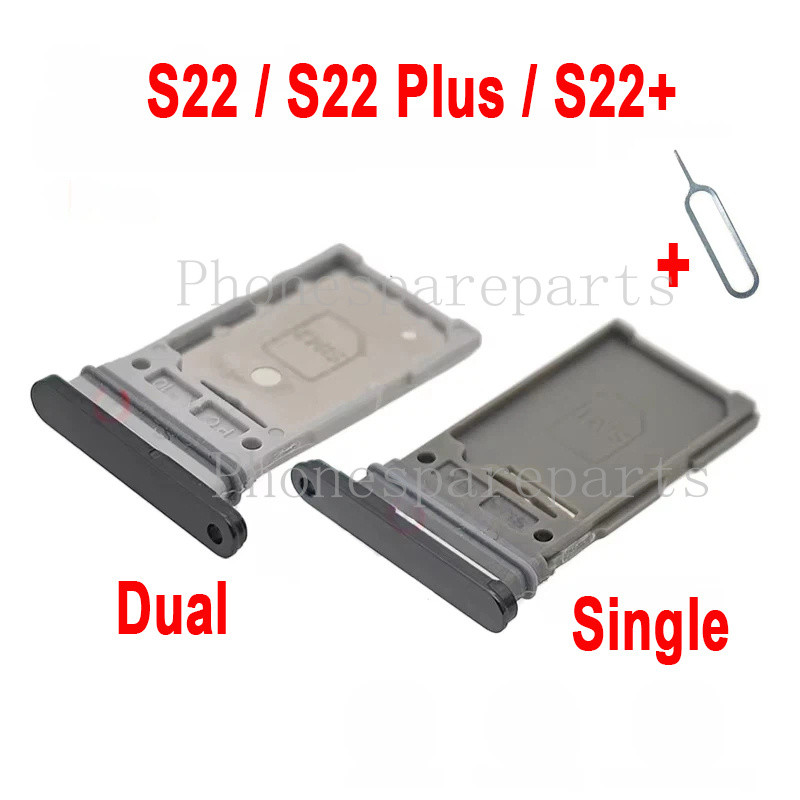 สําหรับ Samsung S22 Plus s22+ ซิมการ์ดเดี่ยวและคู่ถาดใส่ซิม Micro SD Holder Nano Slot Replacement Pa