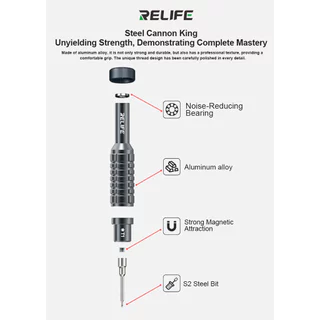 ไขควง สำหรับ i17 RELIFE RL-730 หัว S2 แข็งพิเศษ Steel Cannon King Classic Series Screwdriver Y0.6/0.8/+1.5/+2.5/T1/i17