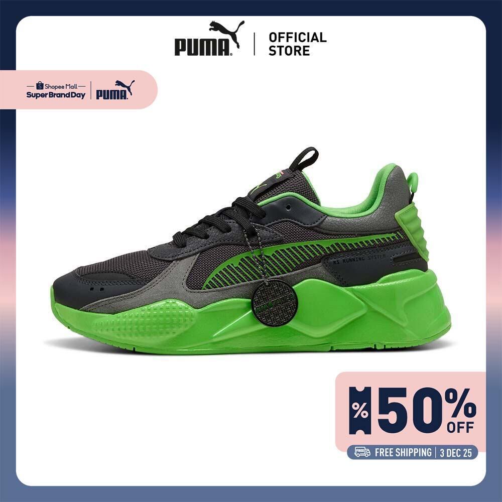 PUMA SPORT CLASSICS - รองเท้าผ้าใบ PUMA x TNMT RS-X สีดำ - 40237301
