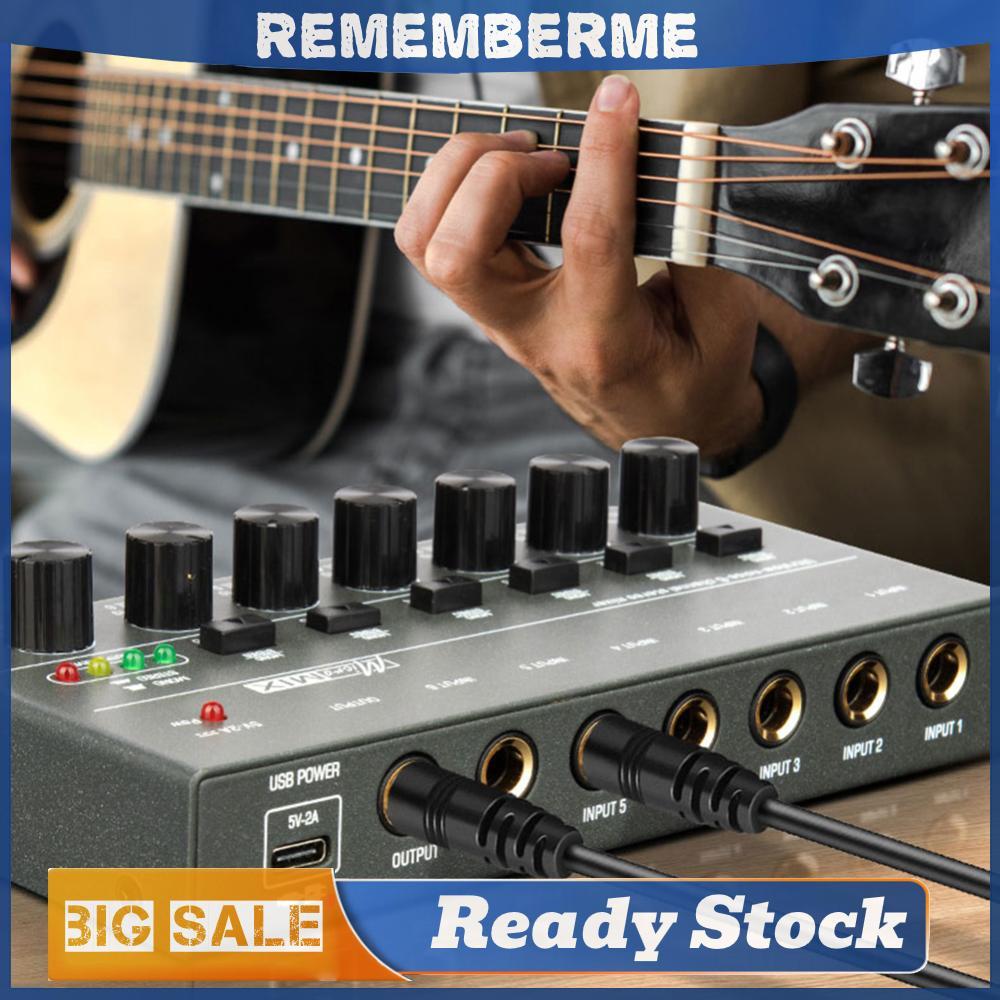 4/6/8 ช่อง Mini Sound Mixer พร้อมการควบคุมระดับเสียงแยก TYPE-C 5V 2A คีย์บอร์ดผสม Bass Mixer สําหรับ