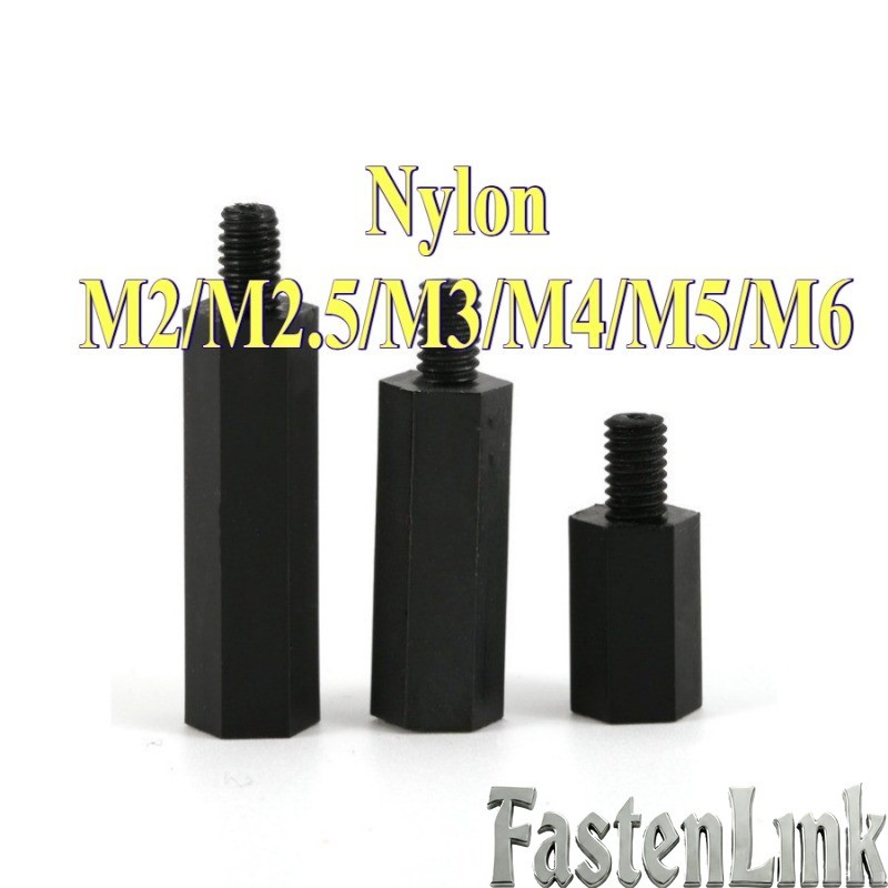 คอลัมน์ไนลอนหกเหลี่ยมหัวเดียว, คอลัมน์แยก, คอลัมน์รองรับ, คอลัมน์สเปเซอร์, สกรูแกนพลาสติก M2/M2.5/M3