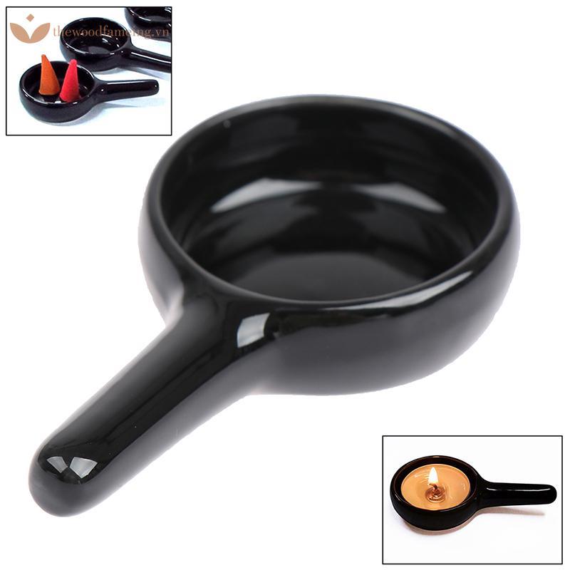 Thewoodfameing เซรามิค Aroma Burner Burner Aromatherapy เชิงเทียน EN