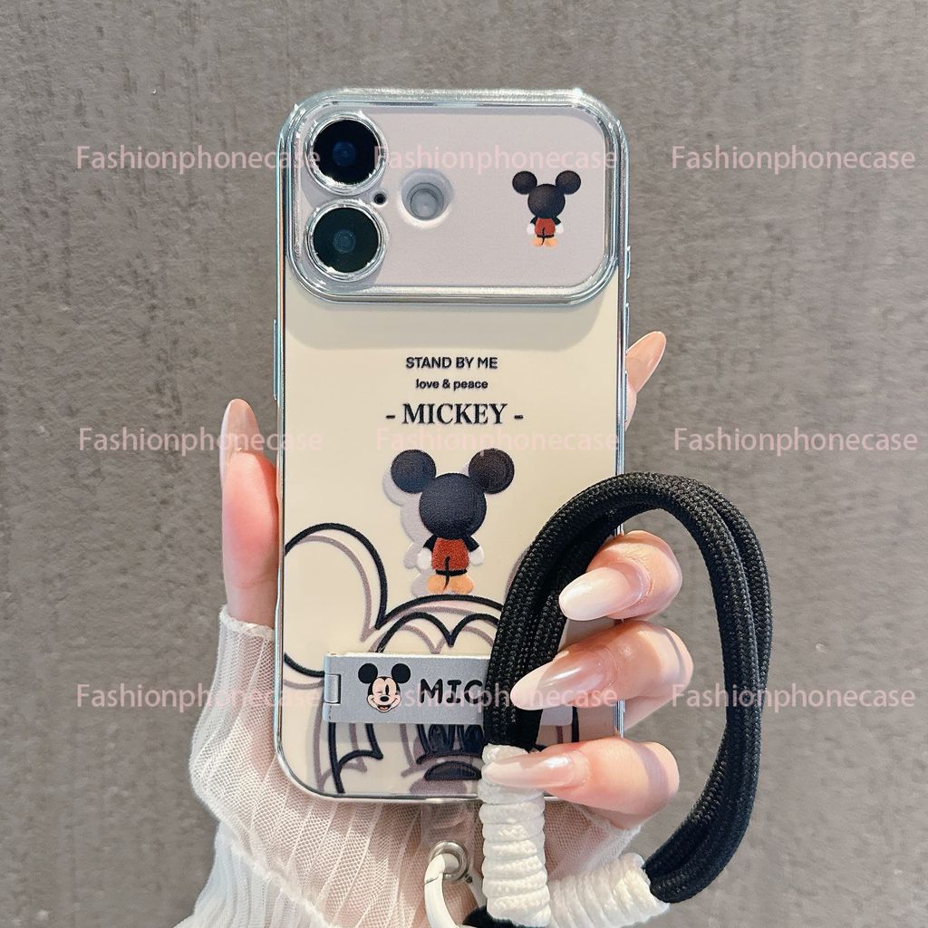 เคสมือถือสำหรับ iPhone 17 16 15 14 13 12 11 PRO MAX หน้าต่างเลนส์ใหญ่ พร้อมสายคล้องมือกันกระแทก HX6DSC0232