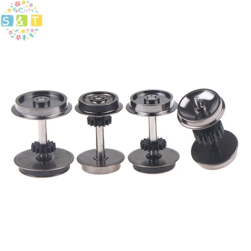 [S&T] 2 ชิ้น HO Scale ล้ออัพเกรด DC ชุดล้อสําหรับ 1:87 รถไฟรุ่น Railroad HO Gauge ล้อสําหรับรถไฟรุ่น