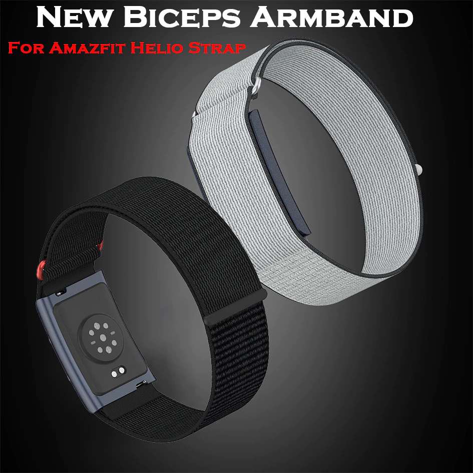 ใหม่สายรัดข้อมือสําหรับ Amazfit Helio สายรัดไนลอนปรับกีฬา Breathable Armband สําหรับฟิตเนส Tracker Loop เปลี่ยน Bicep Correa สําหรับ Amazfit Helio สาย