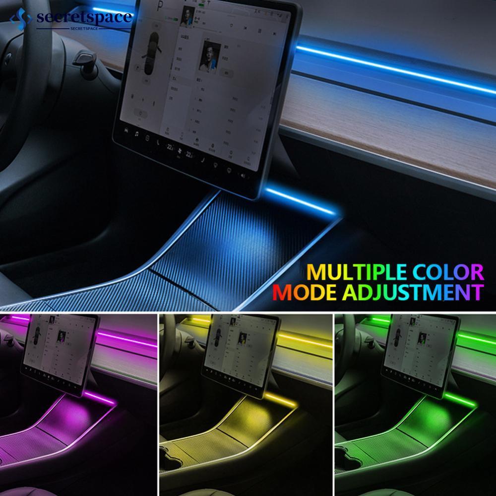 SECRETSPACE 110 ซม.30 ซม.รถAmbientไฟUSB APPรีโมทคอนโทรลLEDภายในRGB SymphonyบรรยากาศโคมไฟสําหรับTesla