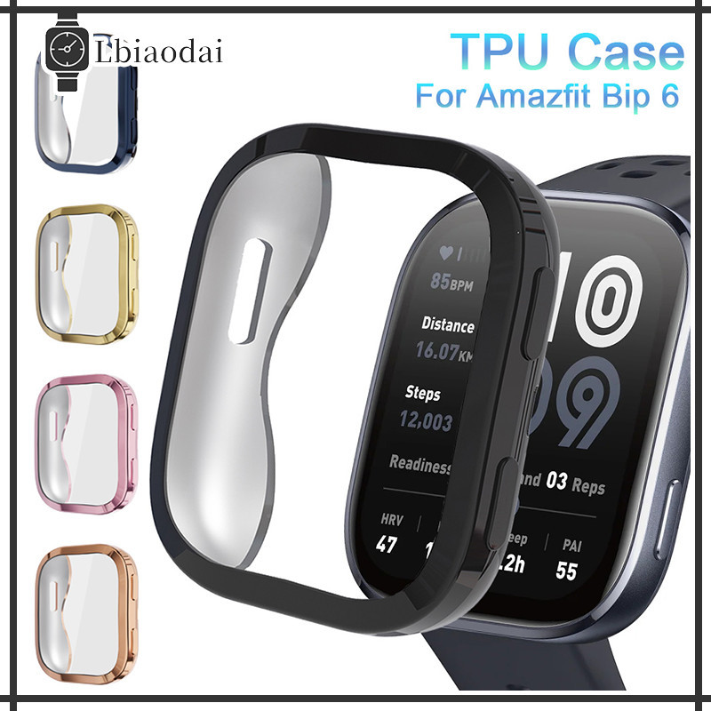 กรณีนุ่ม TPU for Amazfit Bip 6 กันชนครอบคลุมเต็ม ปกป้องหน้าจอ อุปกรณ์เสริมเชลล์ป้องกัน for Smart Watch Amazfit Bip 6