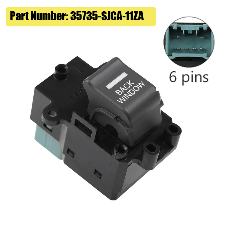 ใหม่สวิทช์หน้าต่างประตูด้านหลังสําหรับ Honda Ridgeline 2006-2014 35735-SSC-A11ZA 35735SJCA11ZA ปุ่มส