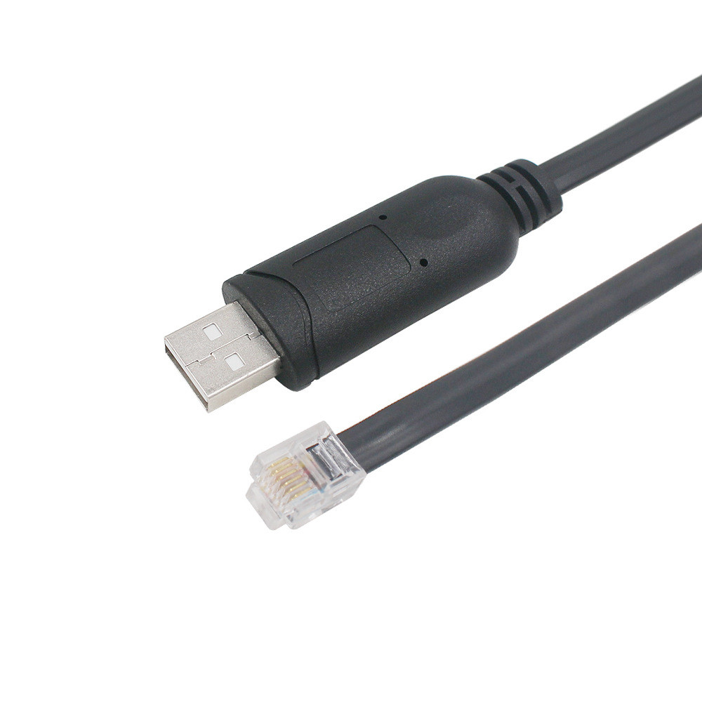 Comuda นําเข้า FT232R USB RS232 ถึง RJ12 RJ11 หัวคริสตัล USB ถึง RS232 สายพอร์ตอนุกรม