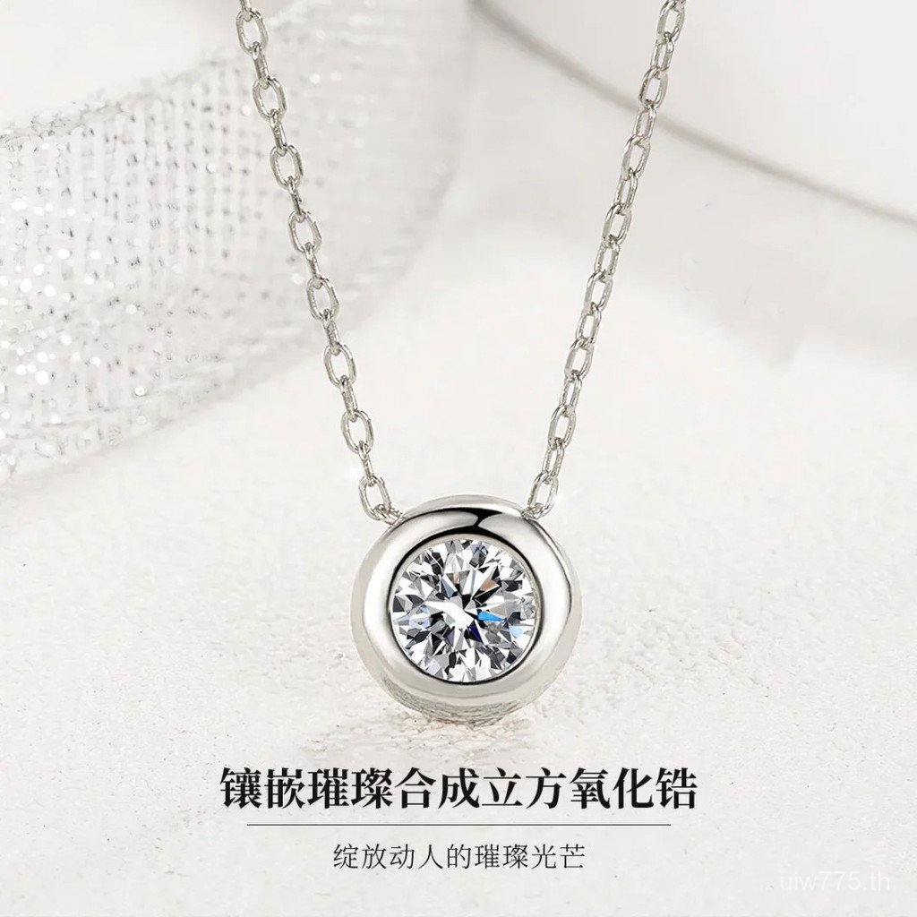 เครื่องประดับเพชรเดี่ยวเงินสเตอร์ลิง คลาสสิค OLs925 สำหรับการขายส่ง สร้อยคอมากความหรูหรา