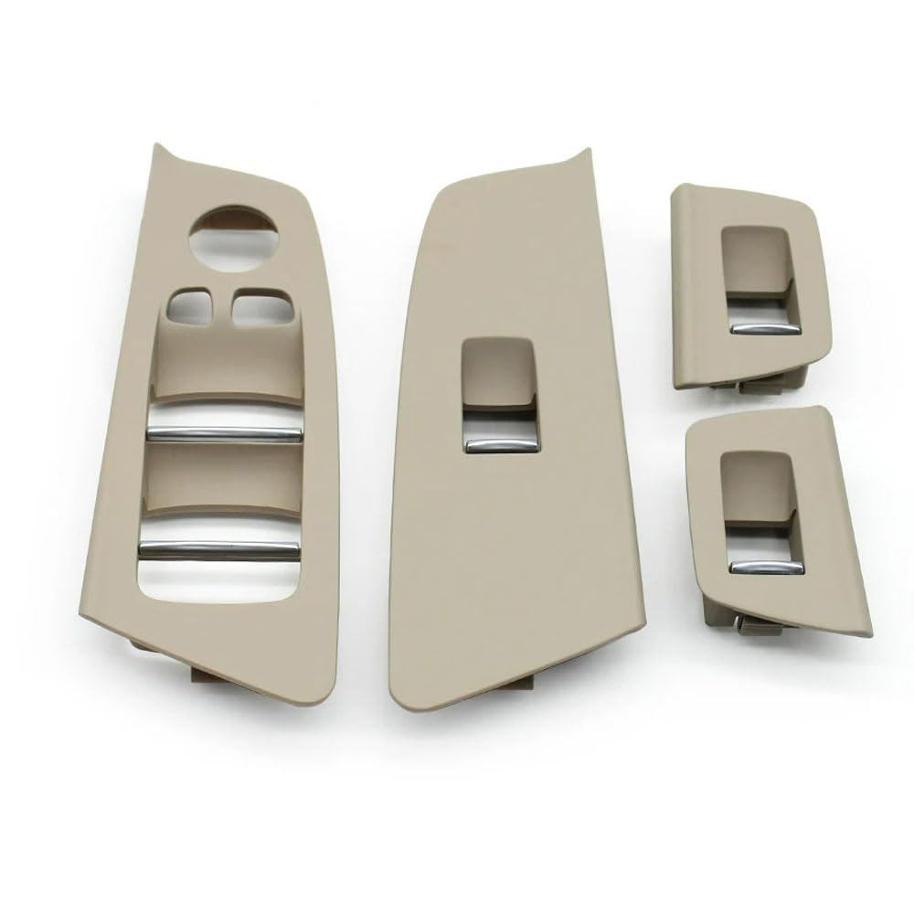 4PCS ปุ่มสวิทช์ยกหน้าต่างครอบคลุม,สวิทช์หน้าต่างปุ่มยกกรอบแผง Trim เปลี่ยนใช้งานร่วมกับ BMW 5 Series