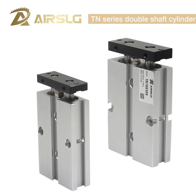 กระบอกลมสองก้าน double acting พร้อมแม่เหล็ก Air นิวเมติกกระบอก TN10X10S TN16X20S TN20X30S TN25X50S 6