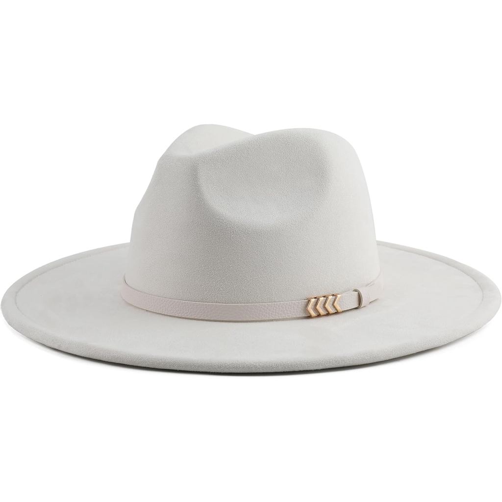 Wide Brim Fedora Hat for Men Women Big Rancher Felt Hat