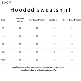 COD（จัดส่งภายใน 24 ชั่วโมง）BOOM เสื้อกันหนาว มีฮู้ด ลายดอกไม้ ทรงหลวม ขนาดใหญ่ แขนยาว สไตล์เกาหลี สำหรับผู้หญิง