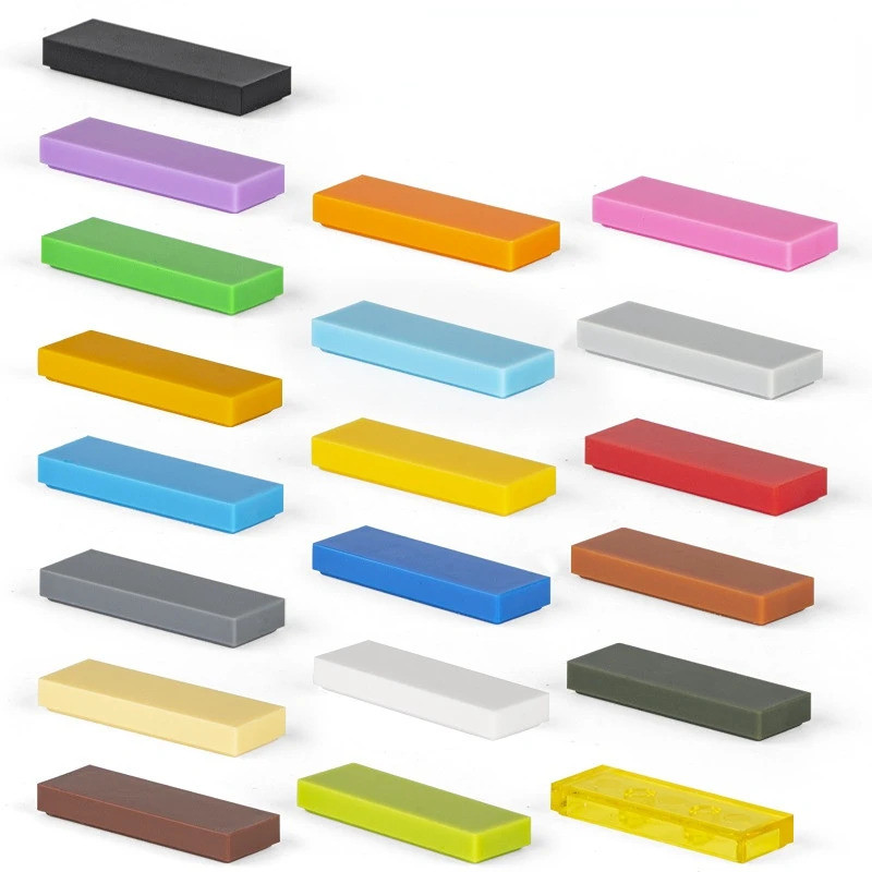 200ชิ้น ทําเอง อาคารบล็อกบางเรียบ1x3จุดรูปการศึกษาของเล่นสร้างสรรค์สําหรับเด็กขนาดเข้ากันได้กับ63864