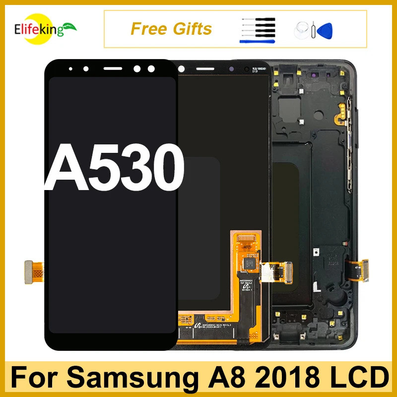5.6 หน้าจอสําหรับ Galaxy A8 2018 A530 จอแสดงผล LCD A530F A530F/DS A530N Touch Screen Digitizer Assem