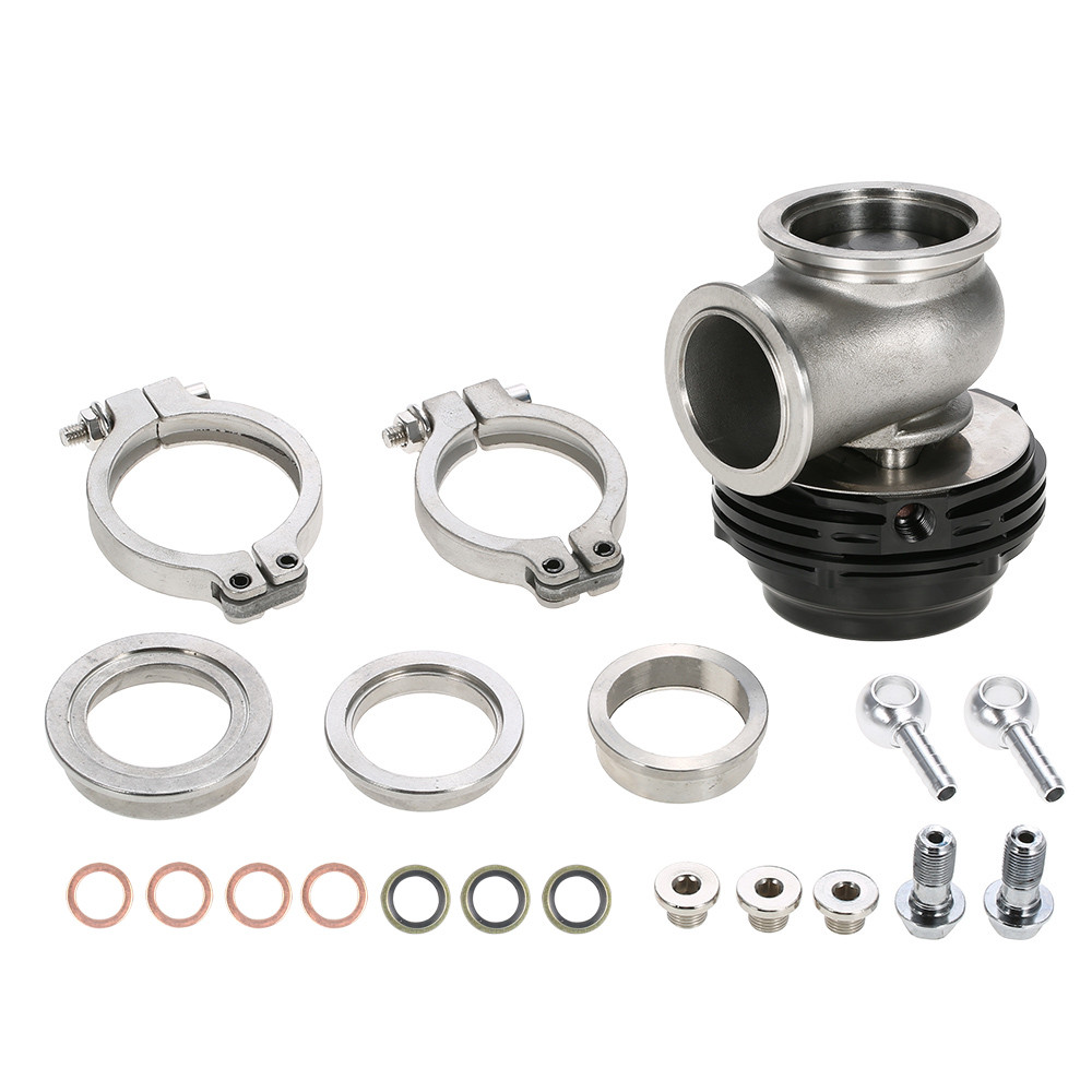 Joyfeel-TH MVS 38mm Wastegate อลูมิเนียมเหล็ก V-band ภายนอก Waste Gate สำหรับ Supercharge Turbo Mani
