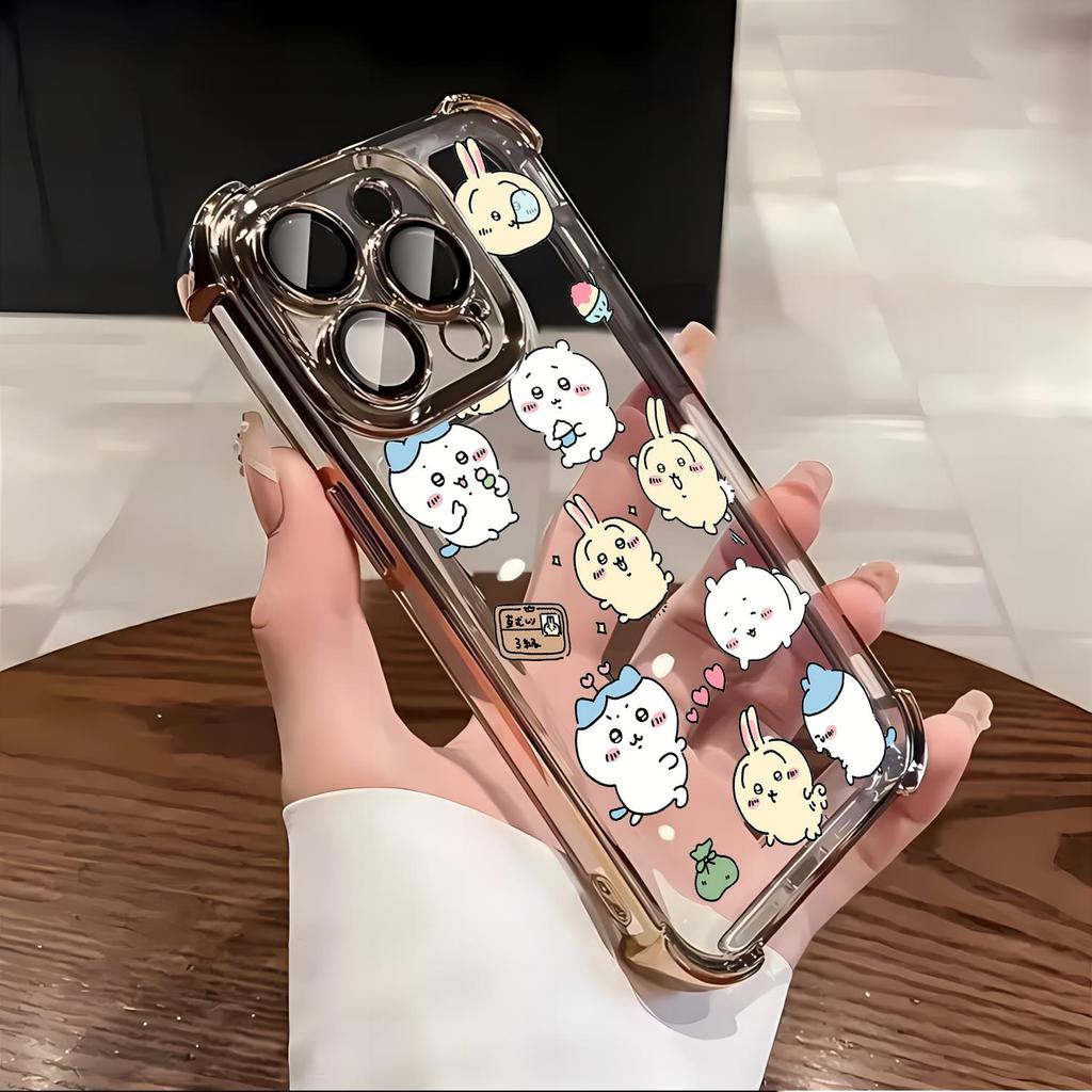 เคสโทรศัพท์, การออกแบบการ์ตูน Jiyikawa, ชุบสี่มุม, กันกระแทก, เหมาะสําหรับ iPhone 16 Pro Max/15/14 P