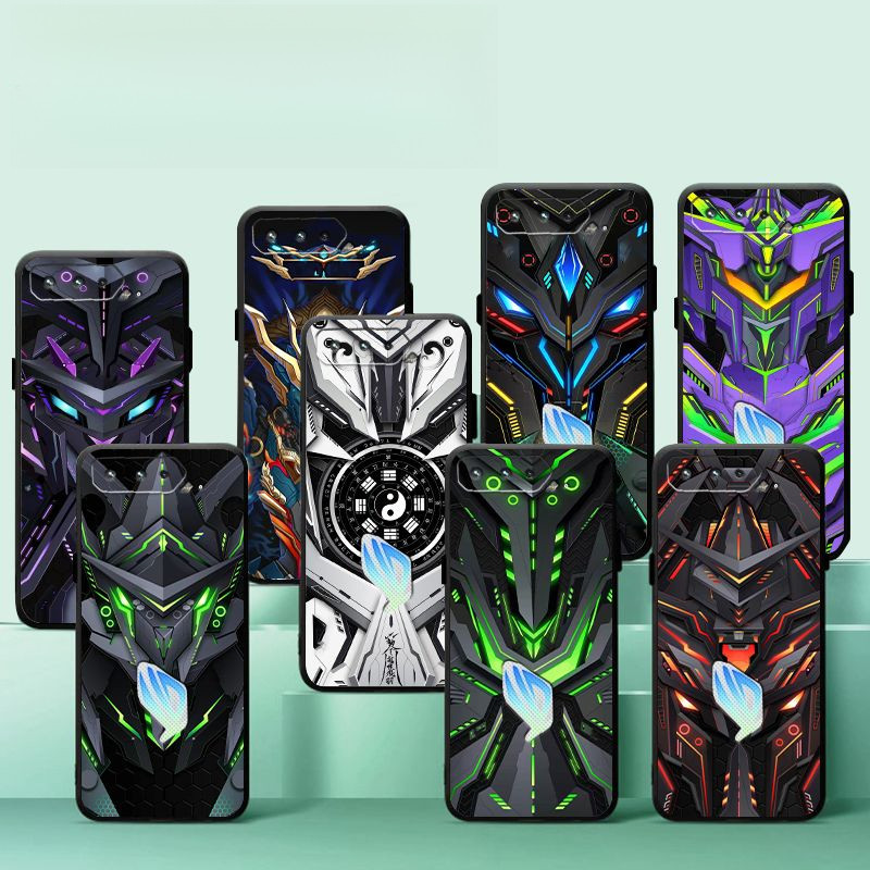 หลายรูปแบบเคสนุ่มสําหรับ ASUS ROG5S เคสโทรศัพท์ ROG โทรศัพท์สําหรับเล่นเกม 5 Tech-สไตล์ปกอ่อน ROG-Ph