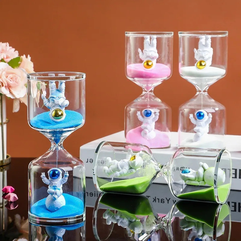 [Legend6]  3-60นาที นักบินอวกาศนาฬิกาทรายเดสก์ท็อปตกแต่งจับเวลานาฬิกาทรายนาฬิกาเวลาบีบอัดของขวัญเด็กตกแต่งบ้าน - รูปที่ 3